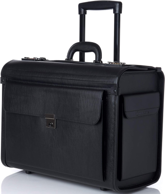 Rolling 17" Laptop Briefcase on Wheels Attache Lawyers Case Business case Legal Size