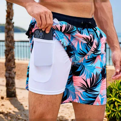 OEM/ODM Custom Pattern Quick Dry Mens Beach Shorts Floral Print Swimwear Custom Design Board Short Male Beach Shorts