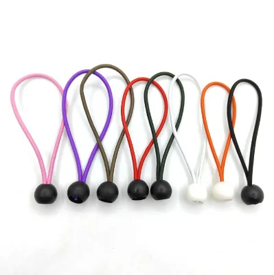 Wholesale Custom High Strength Colorful Elastic Polyester Rubber Bungee Cord Ball Head for Outdoor Tent & Trampoline Use