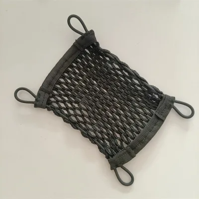Tear Resistant Black PP Knotless OEM ODM Custom Size Storage Net Pocket for Car Bike Trunk Luggage Partition