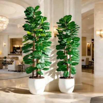 Evergreen Artificial Ficus Banyan Tree Stereoscopic Design High Simulation Plant for Indoor Outdoor Landscape Decoration