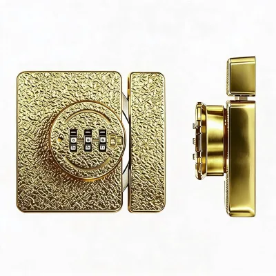 Modern Bedroom Zinc Office Drill-Free Anti-Theft Furniture Lock Combination Password Safe 360 Rotation Sliding Cabinet Drawer