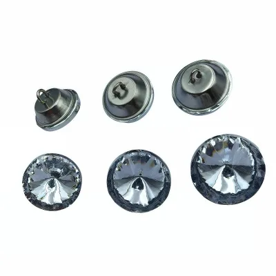 Factory Wholesale Crystal Decorative Buttons, Suitable for Furniture Sofa and Bed Decoration Diamond Sofa Glass Buttons