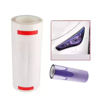 Factory Direct TPU Light Sensitive Headlight Film, Anti-Yellowing Bubble Free White to Black PPF for Car Head Lamp Protection