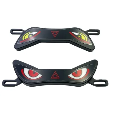 Motorcycle Devil Eye LED License Plate Light Waterproof Rear Warning Brake Tail Lamp Universal Motorbike Decor Accessory