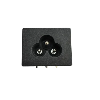 7A 125V AC Industrial Connector Fast Delivery Nylon Power Inlet Socket IEC60320 C6 for Laptop Power Adapter