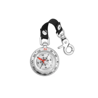 Retro Zinc Alloy Keychain Compass with Quick Hanging Feature and Printable Logo Novelty Gifts