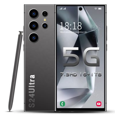 Gloabal Version Phones S24 ultra 5G Smartphones 16GB+1TB 7.3inches HD Screen Dual SIM Android 14 Cellphone Mobile Phone