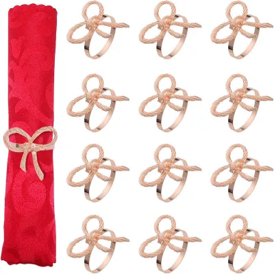 Table Setting for Family Gatherings, Table Decorations, Bows, Flower Napkin Holders, Table Napkin Rings, Parties, Weddings