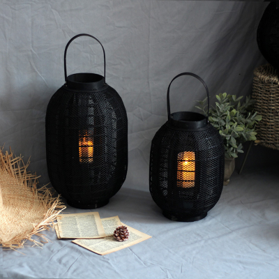 Christmas Lantern Table Lamps Lawn Garden Hanging Lanterns Decorative Rattan Candle Lanterns Camping Festival LED Lantern Light