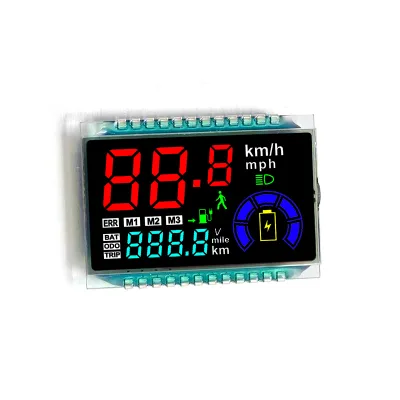 Custom Size 7 Segment Lcd Display Motorcycle Speedometer Glass Panel Electric Scooter Vehicle Display Screen for Ebike Odometer