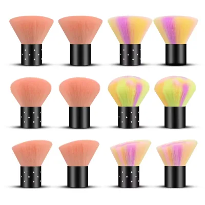 Portable Powder Remover Brushes Mini Soft Mushroom Nail Dust Clean Brush Care Tools Nail Dust Brush Cleaning