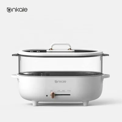 Hot Sell Electric Cooking Pot Ankale Hot Pot Cooker Electric Multi-function 3L Large Hotpot Cooker with Food Steamer