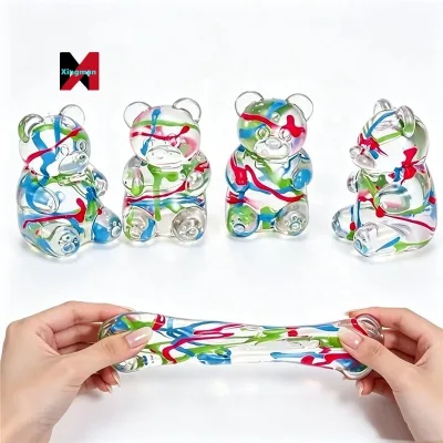 Also Pool High Quality Best-selling Bear-shaped TPR Malt Candy Squishy Stress-relief Release Ball Soft Gummy Bear Squeeze