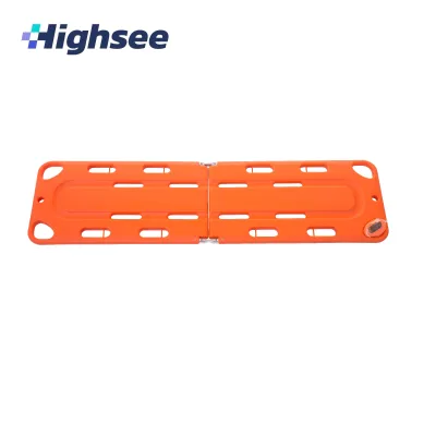 HDPE Spine Operation Board Rescue Two Fold Plastic Folding Spine Board Stretcher
