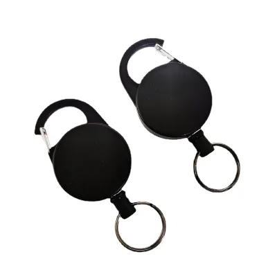 New Retractable Hanging Buckle Anti-lost Key Chain Rope Buckle Wire Rope High Elastic Mountaineering Buckle