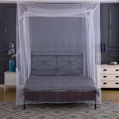 2024 Hot Sale King Size Square Bed Netting Canopy Mesh Anti Mosquito Nets Camping Bed Canopy Moustiquaire 220*200*200 CM
