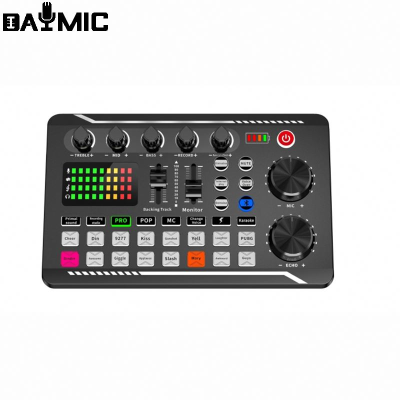 DAYMIC F998 Live Sound Card 16 Sound Effects Mixer Audio Interface Sound Cards for Tiktok