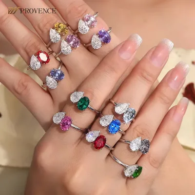 Bespoke Elegance Oval Lab Ruby Moissanite in 18K 14K White Gold Double Stone Luxury Engagement Rings Anniversary Gift for Women