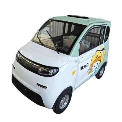 Hot Sale Left-Hand Drive Mini Electric EV Car New Energy Four-Wheel Vehicle Slow Speed Solar Powered No Drive License Required