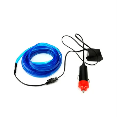 High Brightness Flexible 10 Color Choice Ultra Thin El Wire Ice Blue Interior Car LED Strip Lights Cuttable DC/AC Compatible