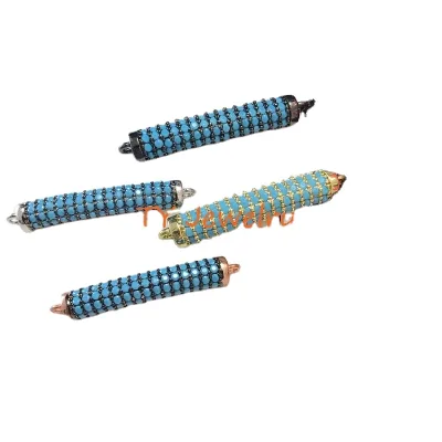 CZ Pave Micro Pave Curved Bar Connector for Bracelet Round Tube Connector/Link Connector