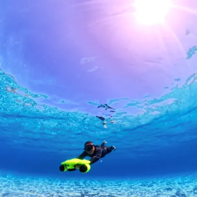 Nuevo Modelo Scooter Agua Inflatable Sea Scooter Underwater Swimming Propeller With Adjustable Speed