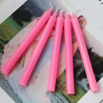20 Pack Assorted Colors Private Label Spell Candle Small Taper Candle for Chimes Magic Congregation