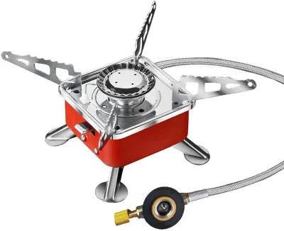 Mini Square Camping Stove,compact Folding Windproof Furnace Burner for Outdoor Backpacking, Picnics, Hiking and Camping