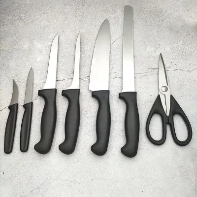 OEM produced high quality PP handle stainless steel kitchen chef knife set