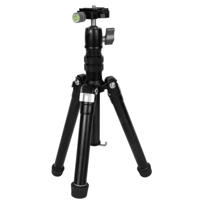 Portable Aluminum Table Tripod with Speed Lock and Bubble Level Lightweight Mini Stand for Camera & Mobile Phone