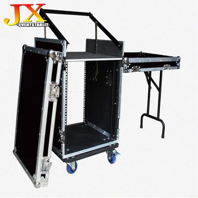 Custom Aluminum Dj Flight Case 14u Rackmount Equipment Transport Guangzhou Flight Case Plywood Tool Box With Foam