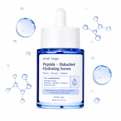 Hyaluronic Acid Niacinamide Skin Clarity Intense Moisture Fast Absorbing GMPC ISO Custom Peptide Bakuchiol Hydrating Serum