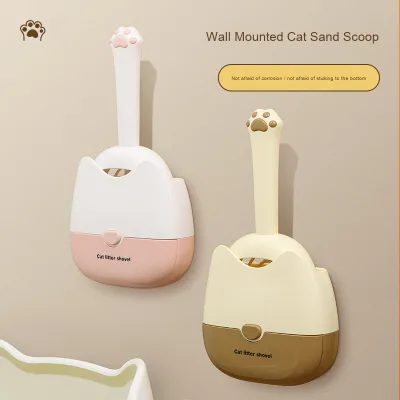Multifunctional Integrated Cat Litter Scoop Set Pet Cleaning Kitty Application with Litter Box Accessories