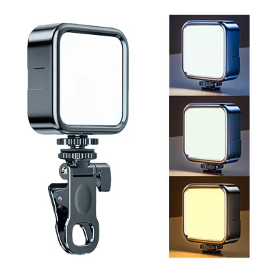 Factory Supply Rechargeable Mini Portable Light Clip 2700-7000K 2000mAh CRI>90 Adjustable Brightness Buttons Control iPad Light