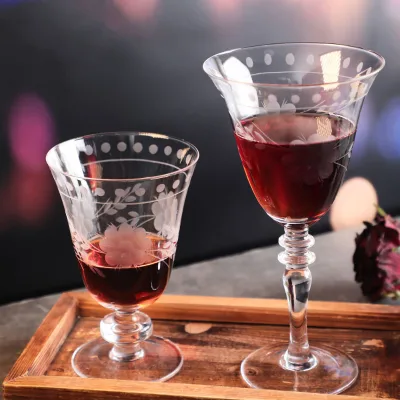 Modern European-Style Tall Red Wine Glass Crystal Glass Stemless Design for Wedding Home Bar for Champagne Glass Colorful Cups
