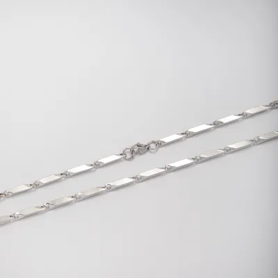 Wholesale Stainless Steel Rhombus Link Chain Necklace Non Tarnish for Men Women Bamboo Stick Style Pendant Replacement