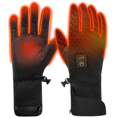 7.4V 2200mAh Battery Electric Heating Gloves Full Hand Warmth Stretch Fabric Thin Rechargeable Heated Gloves