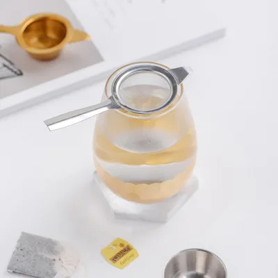Stainless Steel Double-handled Tea Strainer, Tea Filter, Tea Strainer for Brewing and Filtering, 304 Mesh Tea Strainer