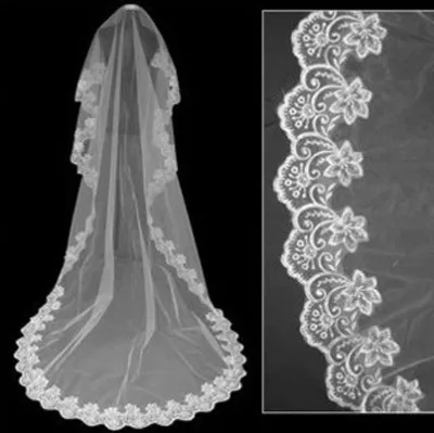 Bride Veil Lace Wedding Veils Lace Wedding Lady Headwear Fairy White Ivory