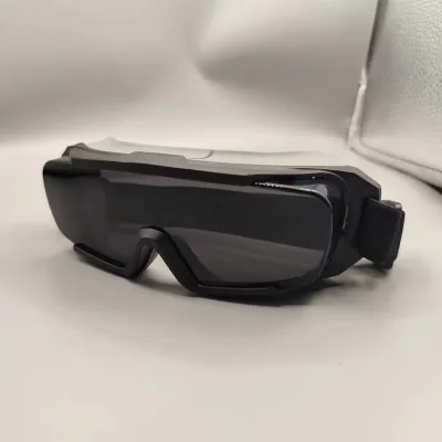 Men's Sports Sunglasses UV400 Windproof Motocross MX Goggles with Green Lenses Eyewear Protection for Off-Road Sports
