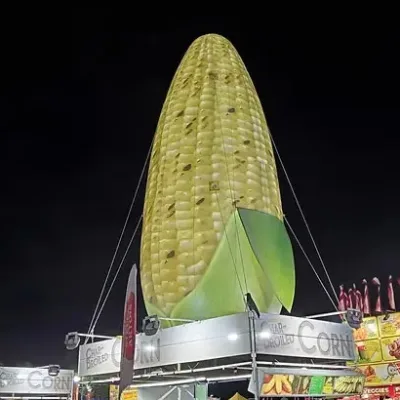 Most Popular Giant 25ft Inflatable Corn on the Cob with Led and Blower for Sale, Inflated Corn