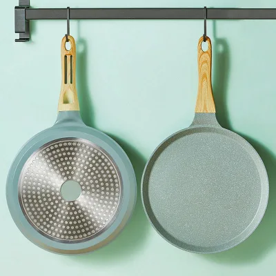 JEETEE OEM Wholesale Cast Aluminum Nordic Kitchen Frying Pan Non Stick Eggs Cooking Pot Breakfast Grilled Savory Crepe Pan
