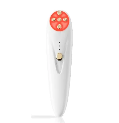 Eye Beauty Device Facial Massager Led Red Light Therapy Wand for Relax Eye Dark Circles Eye Bags Puffiness Skincare Tool