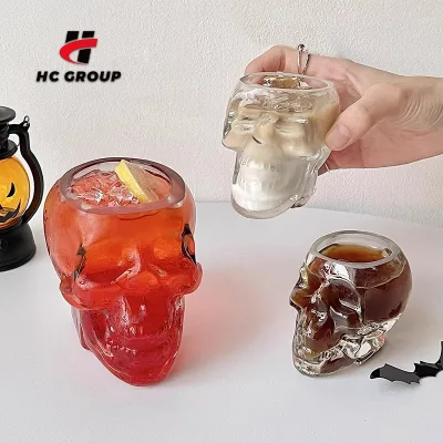Funny Skull Wine Glass Personalized Juice Coffee Vodka Whiskey Cup Unique Skull Cocktail Glasses