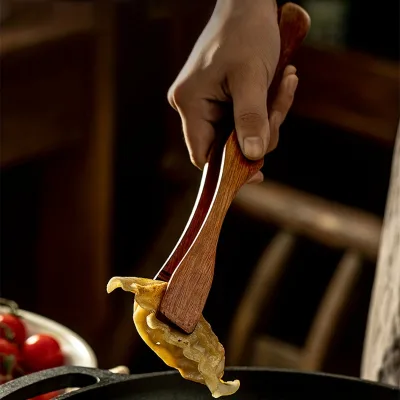 [ Temperature Resistant] Food Clip || 1 || Solid Wood || High Temperature Resistant || Kitchen, Barbecue, Fried ||