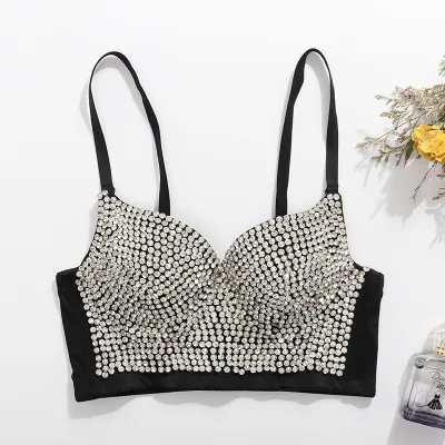 Guangzhou Auyan Fishbone Wear Shapewear Stage Performance Sexy Crop Wrap Chest Nail Top Bra Performance Wear