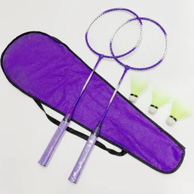 Hot Selling 2 Player Badminton Racquets Set Double Rackets Separate Body 2 Pieces Adult Students Training Set