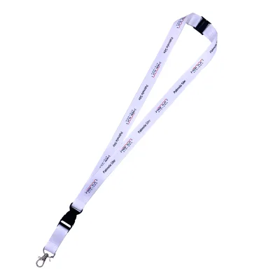 Wholesale High Quality Adjustable Safety Breakaway and Metal Clip Rope Roll Nylon Lanyard Webbing Free Design with Logo