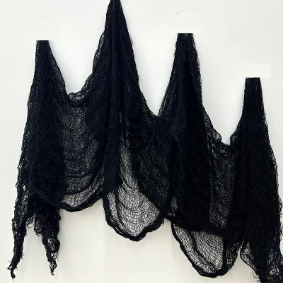 Party Outdoor Halloween Black Cover Gauze Custom Halloween Decorations Scary Spooky Gauze Halloween Creepy Cloth Decoration